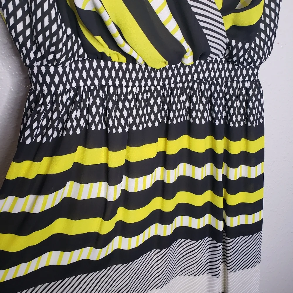 Gibson Latimer sleeveless striped summer maxi dress  SZ Small